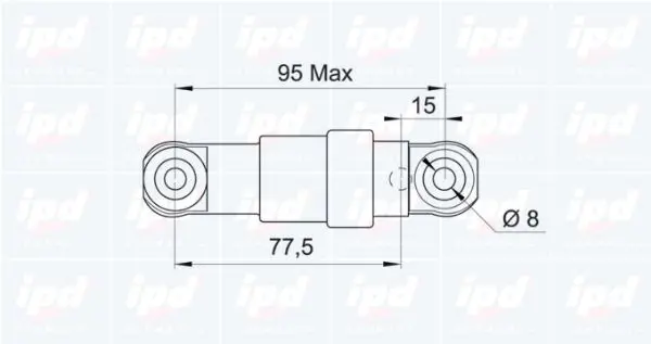 Handler.Part Vibration damper, v-ribbed belt IPD 130480 2