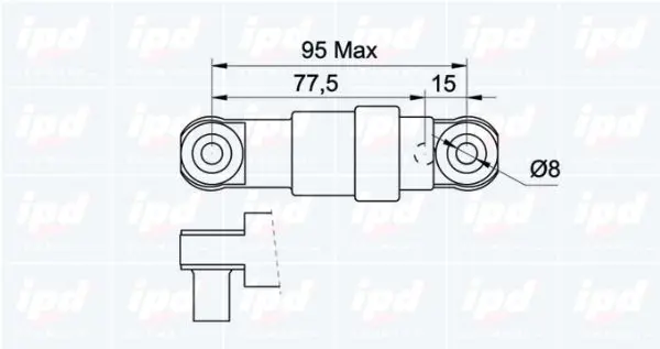 Handler.Part Vibration damper, v-ribbed belt IPD 130483 2