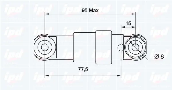 Handler.Part Vibration damper, v-ribbed belt IPD 130484 2