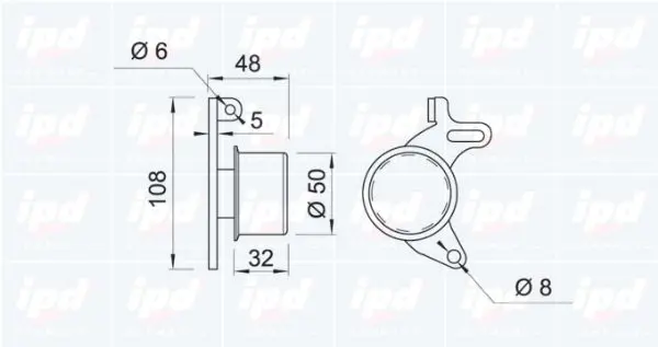 Handler.Part Tensioner pulley, timing belt IPD 140494 2