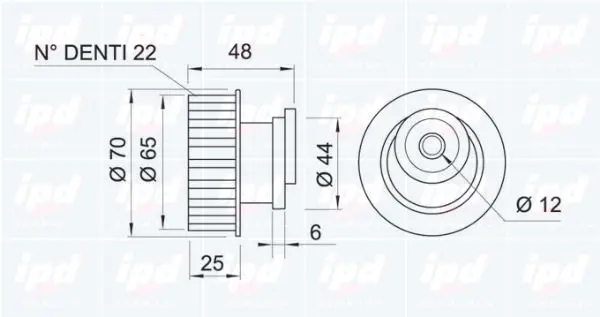 Handler.Part Tensioner pulley, timing belt IPD 140497 2