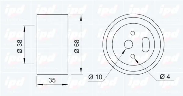 Handler.Part Tensioner pulley, timing belt IPD 140502 2