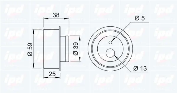 Handler.Part Tensioner pulley, timing belt IPD 140509 2