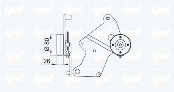 Handler.Part Tensioner pulley, v-ribbed belt IPD 140534 2