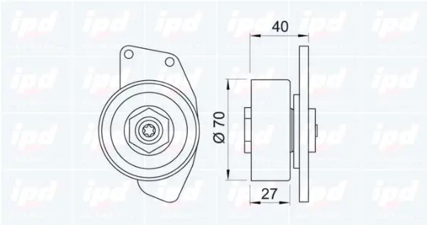 Handler.Part Tensioner pulley, v-ribbed belt IPD 140583 2