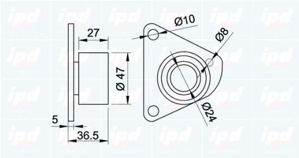 Handler.Part Deflection/guide pulley, timing belt IPD 150612 2