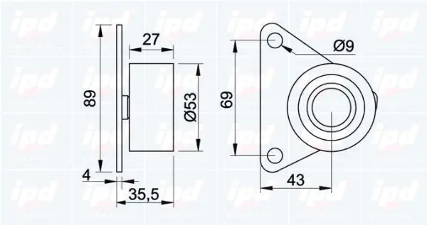 Handler.Part Deflection/guide pulley, timing belt IPD 150613 2