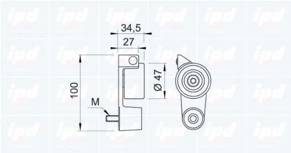 Handler.Part Tensioner pulley, timing belt IPD 140614 2