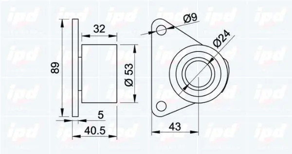 Handler.Part Deflection/guide pulley, timing belt IPD 150615 2