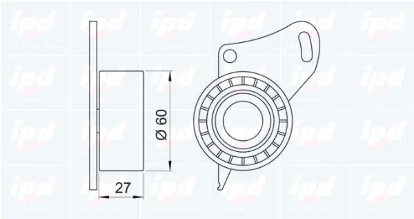 Handler.Part Tensioner pulley, timing belt IPD 140620 2