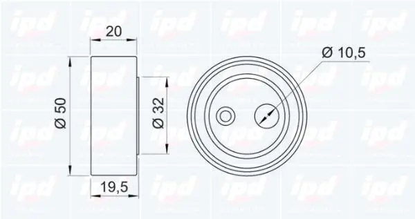 Handler.Part Tensioner pulley, timing belt IPD 140621 2