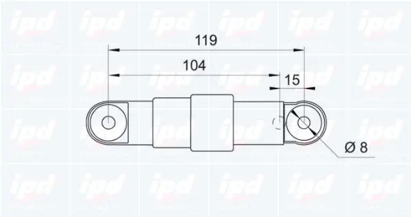 Handler.Part Vibration damper, v-ribbed belt IPD 130650 2