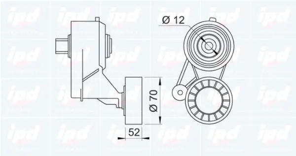 Handler.Part Tensioner lever, v-ribbed belt IPD 100678 2