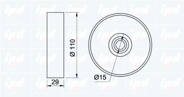 Handler.Part Tensioner pulley, v-ribbed belt IPD 140689 2