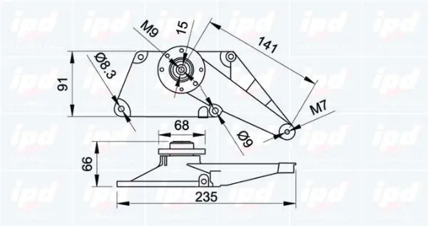 Handler.Part Tensioner lever, v-ribbed belt IPD 100691 2