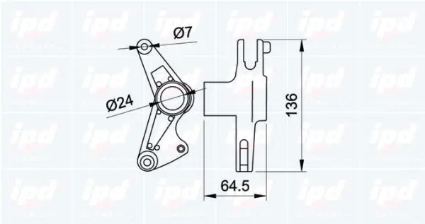 Handler.Part Tensioner lever, v-ribbed belt IPD 100693 2