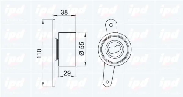 Handler.Part Tensioner pulley, timing belt IPD 140708 2