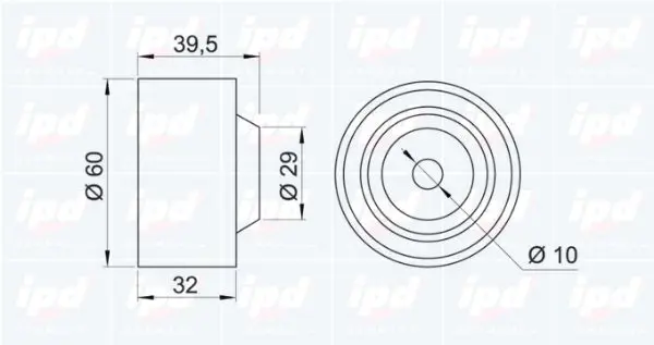 Handler.Part Deflection/guide pulley, timing belt IPD 140720 2