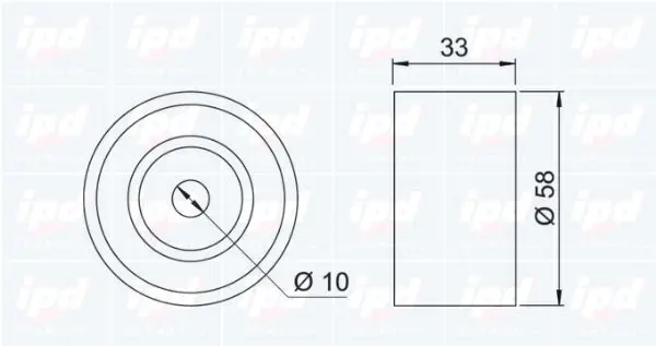 Handler.Part Deflection/guide pulley, timing belt IPD 150752 2