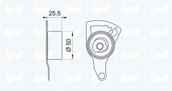 Handler.Part Tensioner pulley, timing belt IPD 140799 2