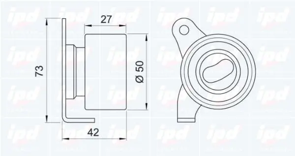 Handler.Part Tensioner pulley, timing belt IPD 140805 2