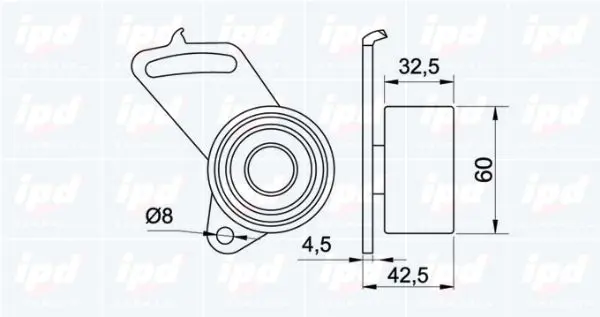 Handler.Part Tensioner pulley, timing belt IPD 140811 2