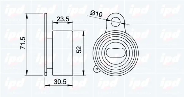 Handler.Part Tensioner pulley, timing belt IPD 140813 2