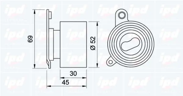 Handler.Part Tensioner pulley, timing belt IPD 140819 2