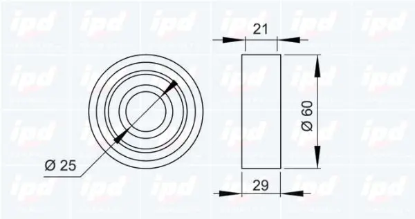 Handler.Part Tensioner pulley, timing belt IPD 140901 2