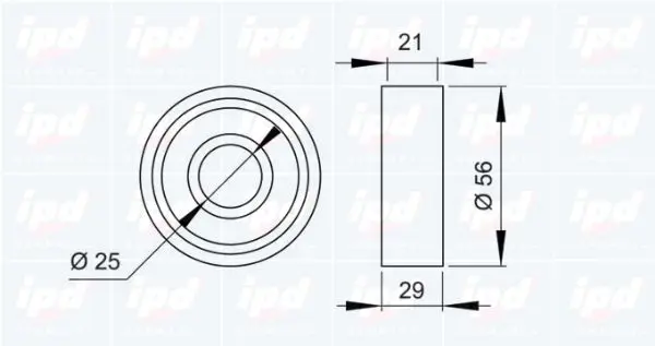 Handler.Part Tensioner pulley, timing belt IPD 140902 2