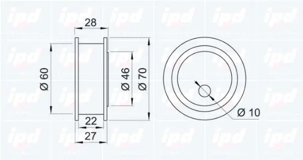 Handler.Part Tensioner pulley, timing belt IPD 140915 2