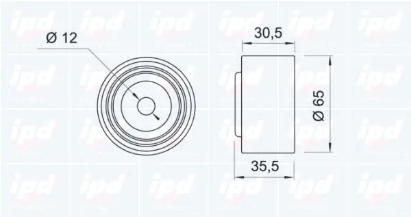 Handler.Part Deflection/guide pulley, timing belt IPD 150930 2