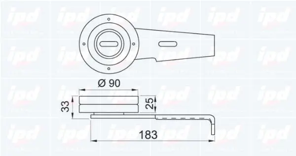 Handler.Part Tensioner pulley, v-ribbed belt IPD 140935 2