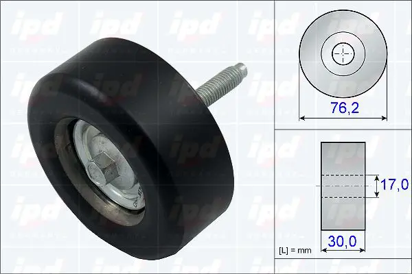 Handler.Part Deflection/guide pulley, v-ribbed belt IPD 153332 1