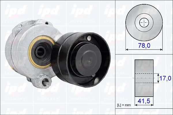 Handler.Part Tensioner pulley, v-ribbed belt IPD 153375 1