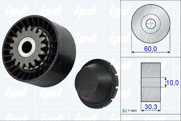 Handler.Part Tensioner pulley, v-ribbed belt IPD 153460 1