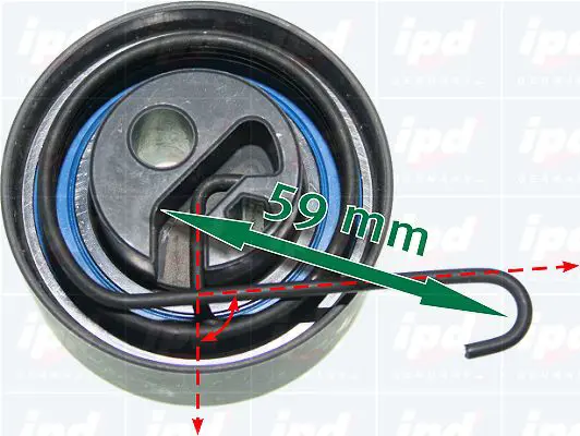 Handler.Part Tensioner pulley, timing belt IPD 153525 1