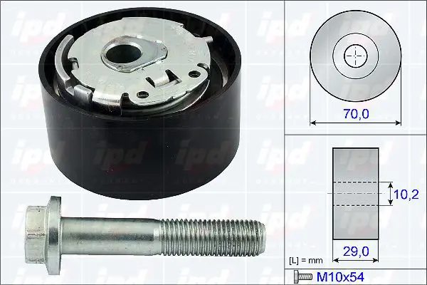 Handler.Part Tensioner pulley, timing belt IPD 153693 1