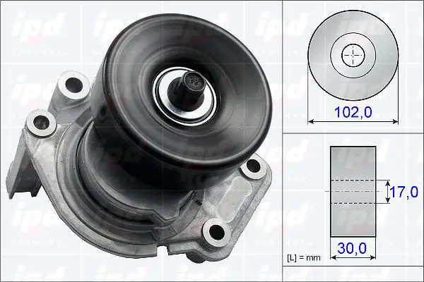 Handler.Part Tensioner lever, v-ribbed belt IPD 153701 1