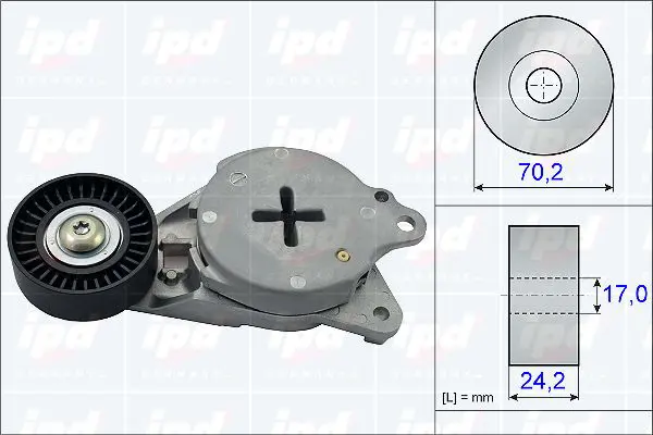 Handler.Part Tensioner lever, v-ribbed belt IPD 153803 1