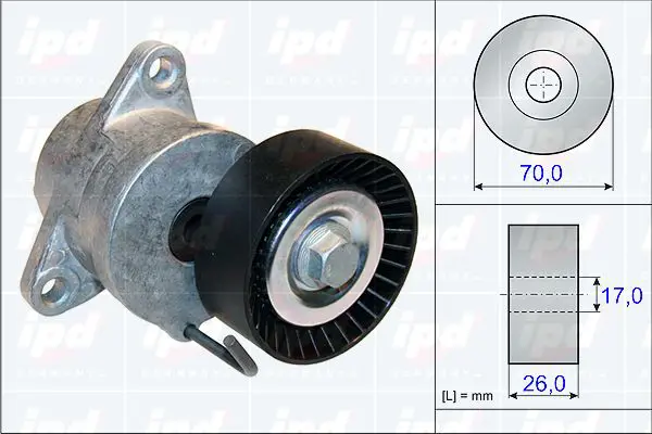 Handler.Part Tensioner lever, v-ribbed belt IPD 153810 1