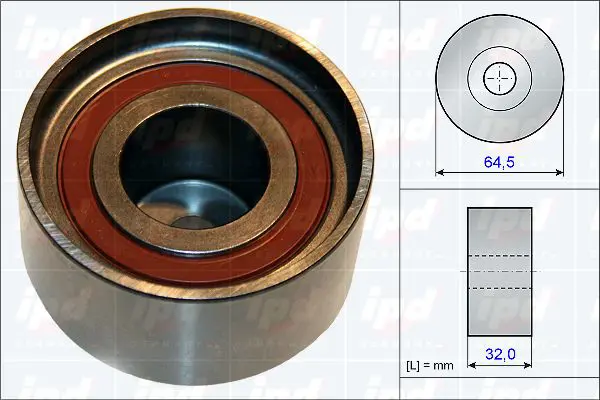 Handler.Part Deflection/guide pulley, timing belt IPD 153830 1