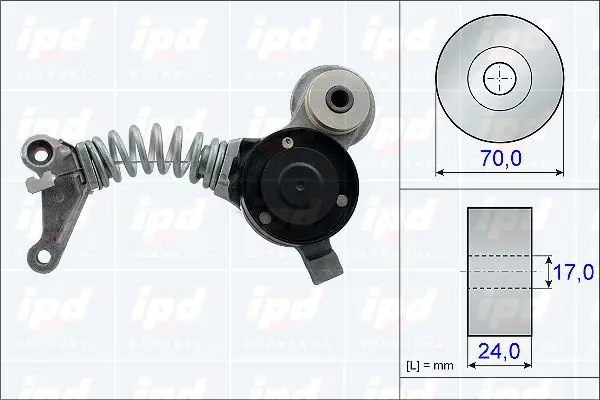 Handler.Part Belt tensioner, v-ribbed belt IPD 153835 1