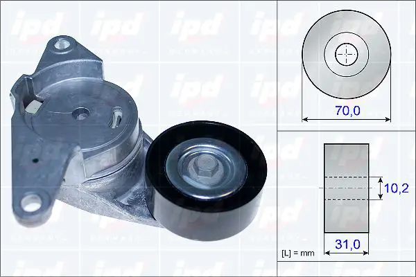 Handler.Part Tensioner lever, v-ribbed belt IPD 153842 1