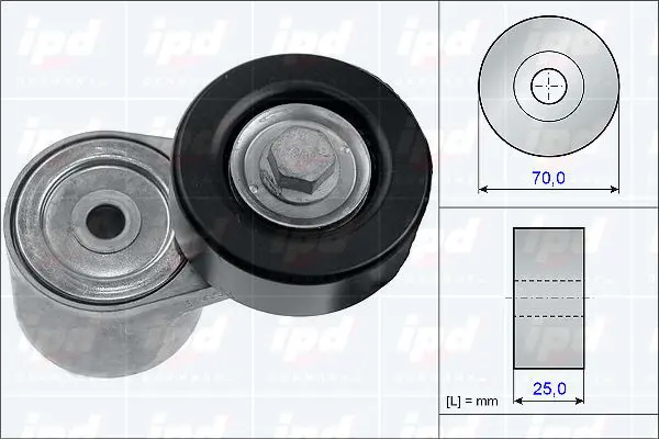 Handler.Part Tensioner lever, v-ribbed belt IPD 153845 1