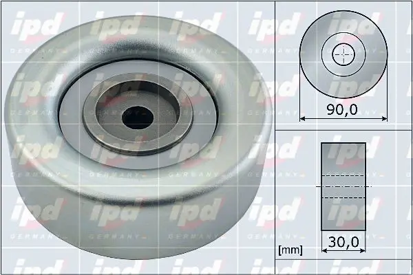 Handler.Part Deflection/guide pulley, v-ribbed belt IPD 153852 1