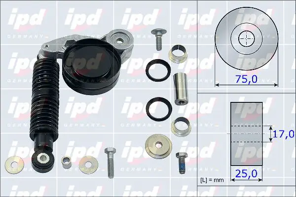 Handler.Part Repair kit, v-ribbed belt tensioner IPD 153862 1