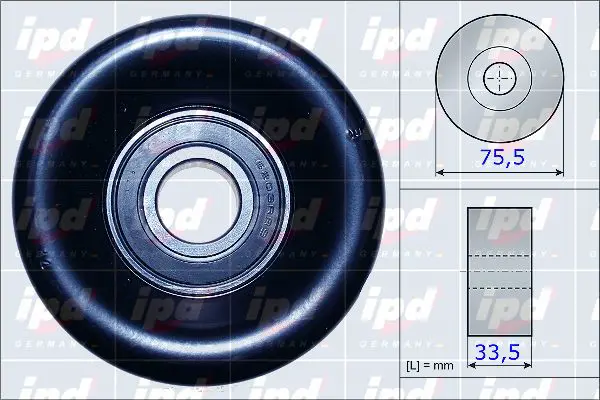 Handler.Part Tensioner pulley, v-ribbed belt IPD 153867 1