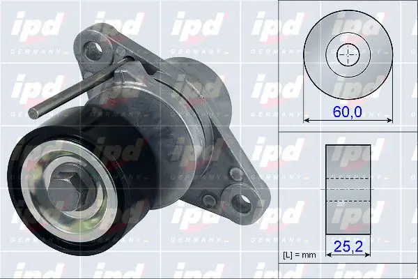 Handler.Part Belt tensioner, v-ribbed belt IPD 153891 1