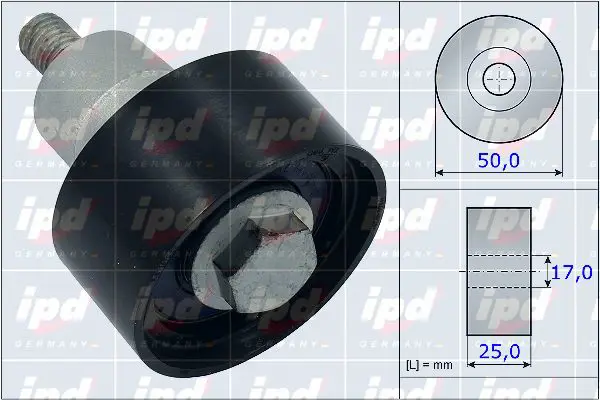 Handler.Part Deflection/guide pulley, timing belt IPD 153916 1